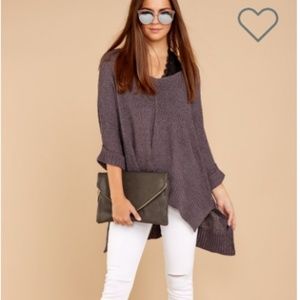 NWOT Caught up in life Charcoal Grey Sweater